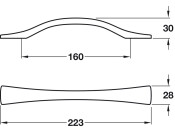 Tara Bow Hdl ZA Matt Nkl 160mm cc