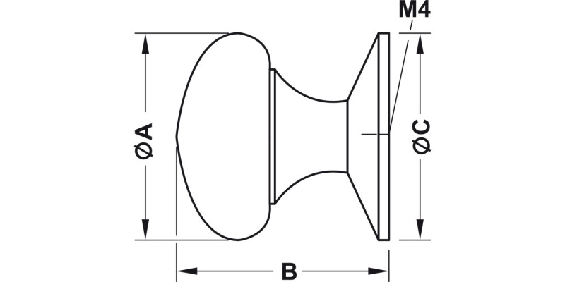 Parina Knob Brs Nkl D32x36mm