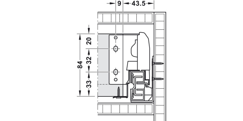 MXS Std Drw Set Full 50kg 84/500mm Ant