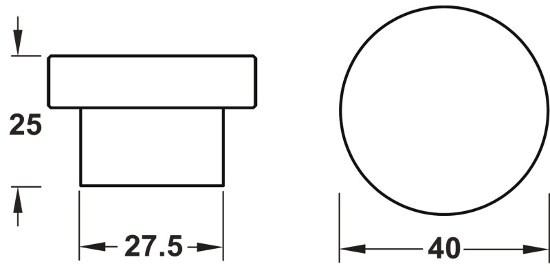 Thaxted Knob Brs Ant Brs D40x25mm