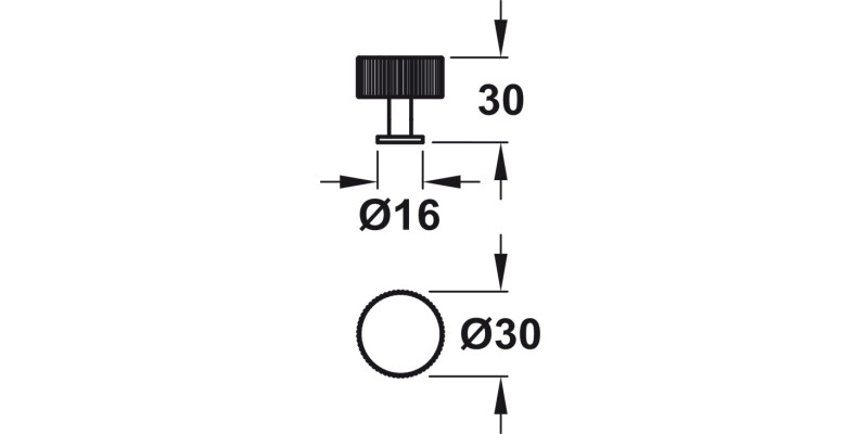 Langham Knob Brs Ant D30x30mm