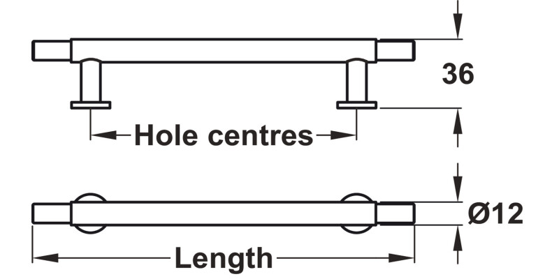 Barchester Pull Hdl+Wsh Iron SN 160mm cc