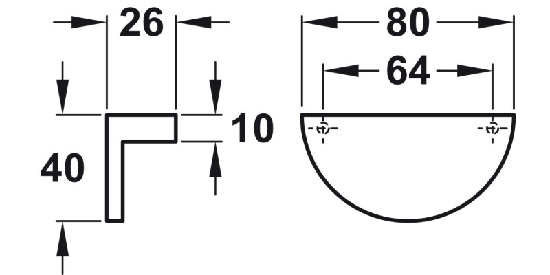 Luna Plain Hdl Brs Ant Brz 64mm cc