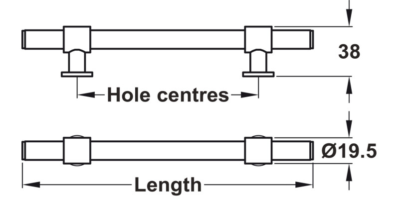 Harlington Pull Hdl St Ant Brz 160mm cc