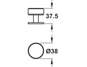 Harlington Rd Knob St Sat Brs D36mm