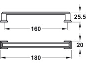 Palladium Pull Hdl ZA ORB 160mm cc
