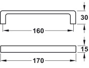 Encanto Soft Pull Hdl ZA F.Grn 160mm cc
