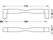 Omnia Pull Hdl ZA Brass Ant 160mm cc