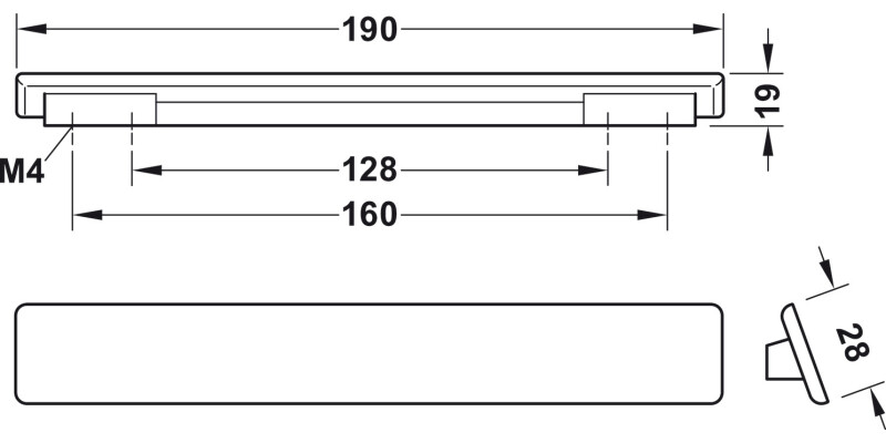 Templeton Pull Hdl ZA M.Chp 128/160mm cc
