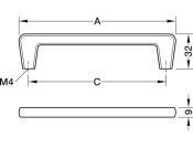 Conica Pull Hdl ZA Graphite Col 160mm cc