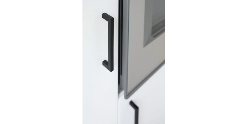 Square10 Pull Hdl Ocean Pl Blk 128mm cc