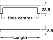 U Pull Hdl ZA Bru Nickel 28.5x128mm cc