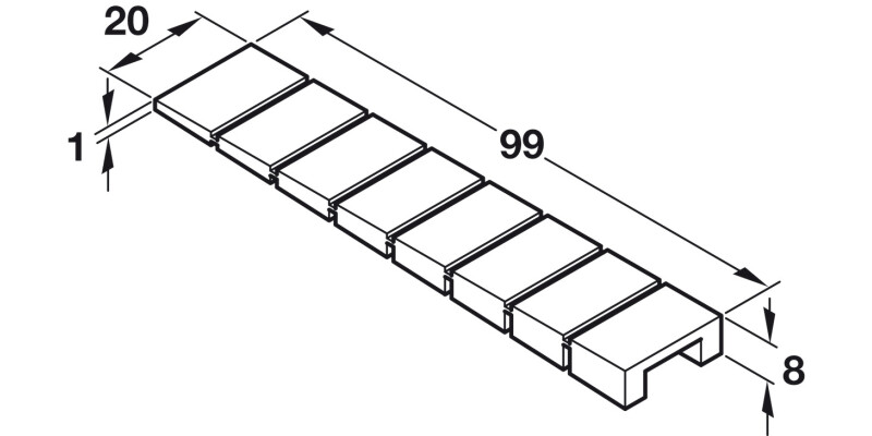 Furniture Alignment Wedge 1-8mm Pl Brown