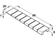 Furniture Alignment Wedge 1-8mm Pl Brown