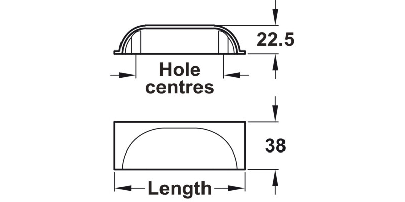 Albury Cup Hdl Brass Ant Brz 76mm cc