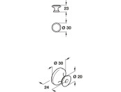 Knightsbridge Knob ZA SSE D30x23mm