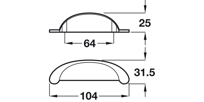 Knightsbridge Cup Hdl ZA Blk 64mm cc