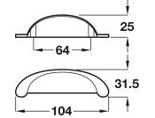 Knightsbridge Cup Hdl ZA Blk 64mm cc