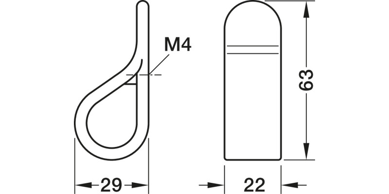 Belt Loop Knob ZA Forest Grn 22x63mm