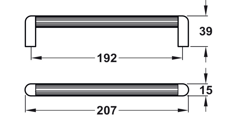 Riss Pull Hdl Alu Forest Grn 192mm cc