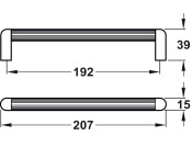 Riss Pull Hdl Alu Forest Grn 192mm cc