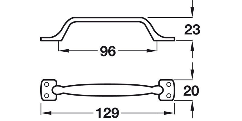 Knightsbridge D Pull Hdl ZA Blk 96mm cc