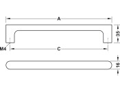 Lymington D Hdl Oak Lacq 192mm cc