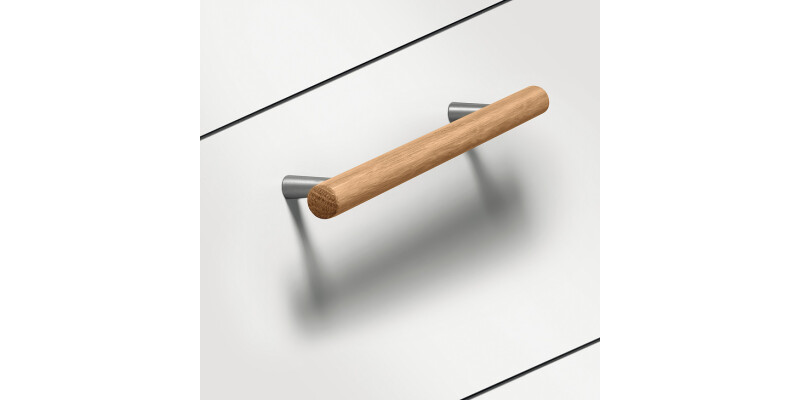 Tilaa Bar Hdl Oak Unfin/SS Col 160mm cc