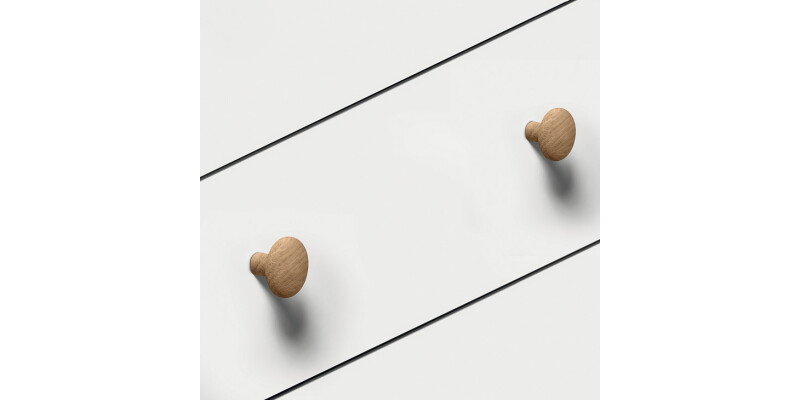 Ringwood Knob Oak Natural Lacq D32x25mm