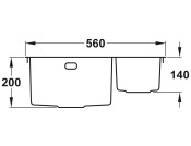 RM Kube KUBE3416R 1.5B Sink RHHB SS