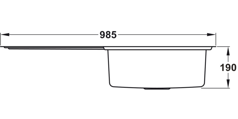 RM Arlington AR9851L 1.0B Sink LHD SS