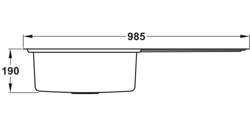 RM Arlington AR9851R 1.0B Sink RHD SS