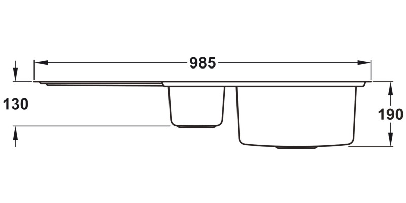 RM Arlington AR9852L 1.5B Sink LHD SS