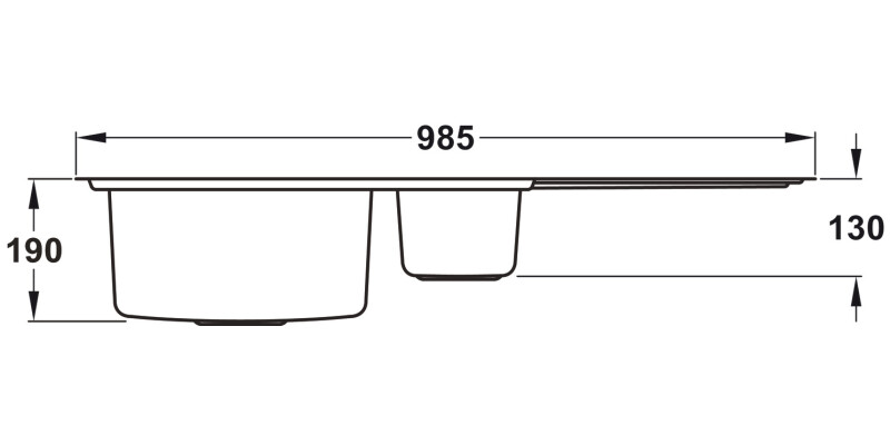 RM Arlington AR9852R 1.5B Sink RHD SS