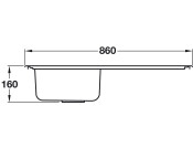 H�fele Irah 860x500mm 1.0B Sink Rev PSS