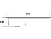 Veneto 970x500mm 1.0B Sink RHD 304 SSS