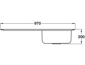 Veneto 970x500mm 1.0B Sink LHD 304 SSS