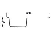 Veneto 860x500mm 1.0B Sink RHD 304 SSS