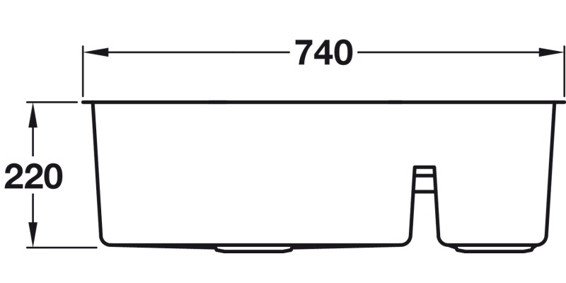 Lido 740x430mm 1.5B RH Sink 304 SSS