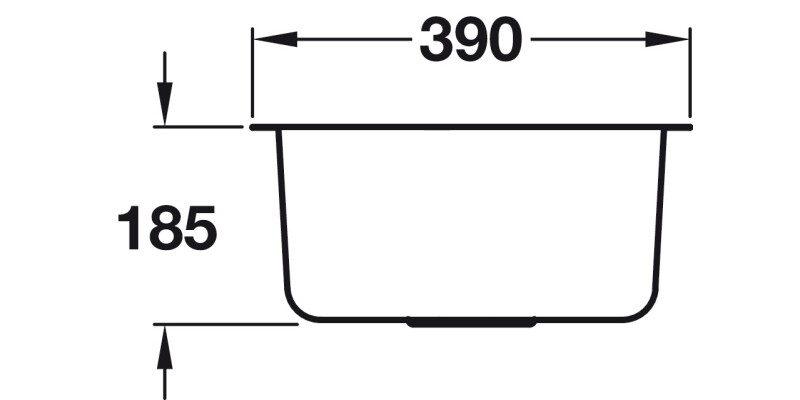 Christina 390x450mm 1.0B UH Sink 304 PSS