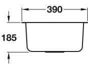 Christina 390x450mm 1.0B UH Sink 304 PSS
