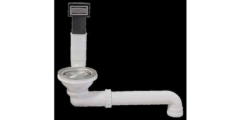 Hafele Lax Waste+Overflow Set - Sgl SS