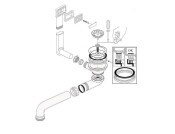 Hafele Lax Waste+Overflow Set - Sgl SS