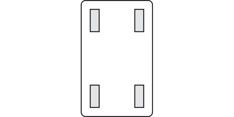 Mirror Tape Dbl-Sided 50m 25x1.5mm