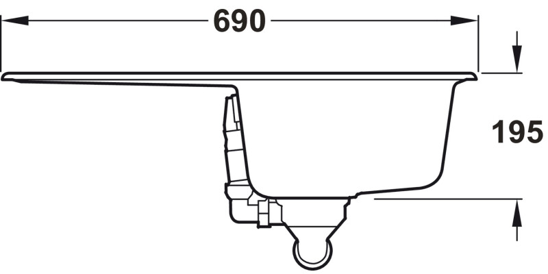 RM Mayon Ign MAY690AS 1.0B Sink Blk
