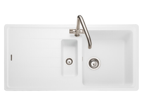 RM Elements ELE1052CW 1.5B Sink Grnt Wht