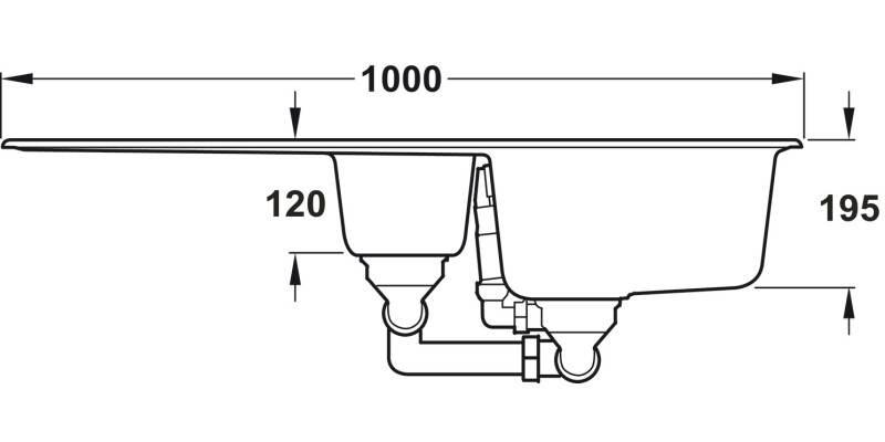 RM Mayon Ign MAY1052CW 1.5B Sink Wht