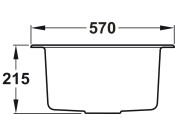 RM Prato�PRA570CH�1.0B�Sink UH Blk