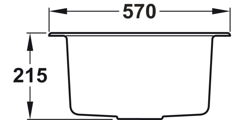 RM Prato�PRA570AW�1.0B�Sink�UH Wht