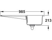RM Arlington�CAR1051WH�1.0B Sink�Cer Wht